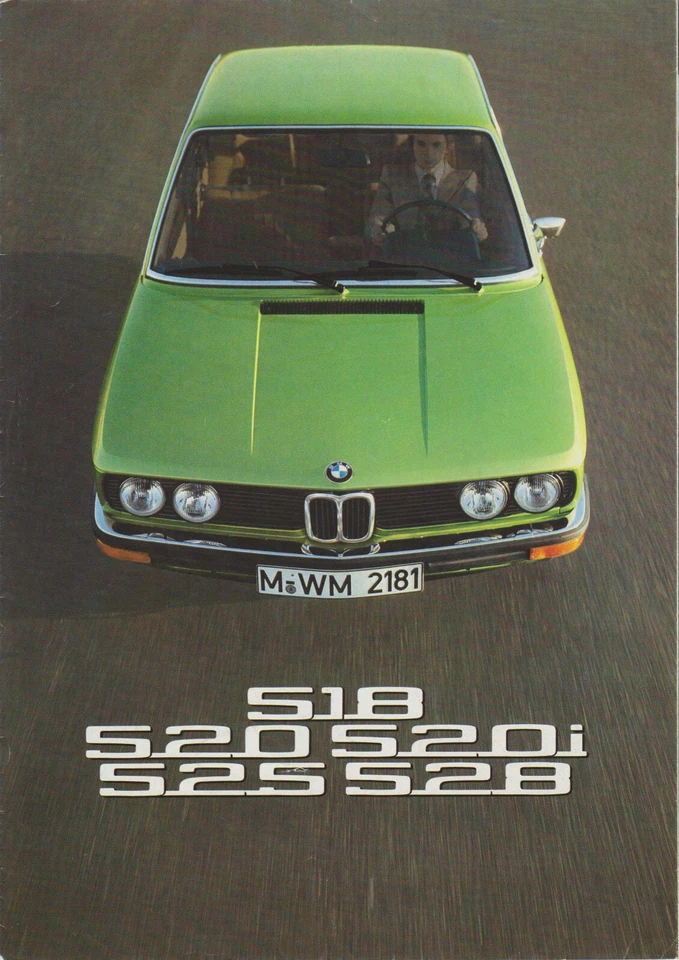 BMW 5-Series 518 520 520i 525 528 1975-76 Original 8pp UK Foldout Sales Brochure - Image 1 of 1