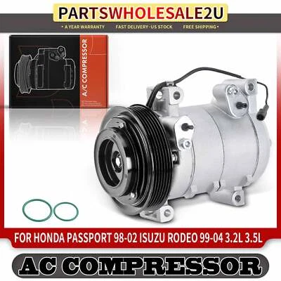 AC Compressor with 6-Groove for Honda Passport Isuzu Amigo Trooper Rodeo DKV14G - Image 1 of 4