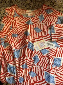 Camisa Lularoe Pequeña Bandera Americana Mujer - Imagen 1 de 4