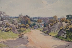 Antique Watercolor Painting of Keswick England by American Artist Bladen Snyder - Picture 1 of 12