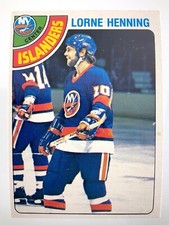 1977-78 Lorne Henning 313 OPC New York Islanders O-Pee-Chee Hockey Card 0298M