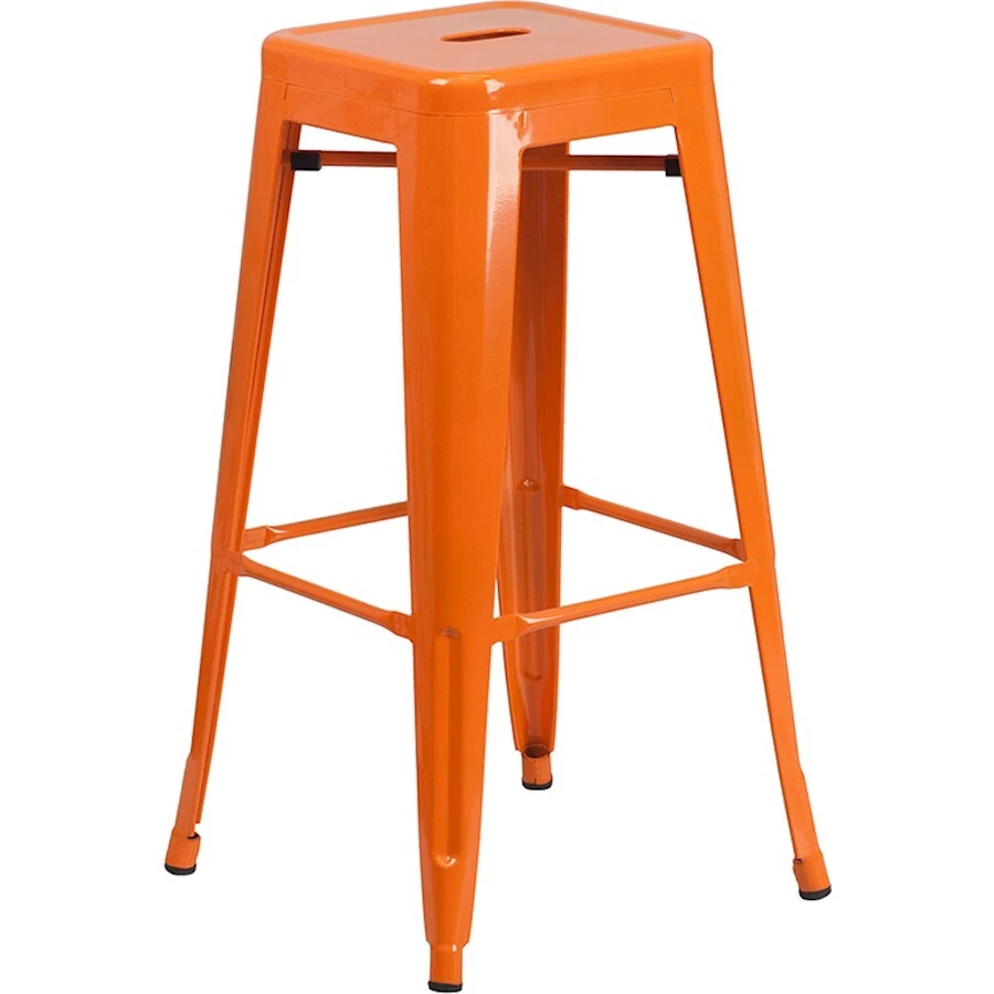Flash Furniture Commercial 30" Orange Barstool, SQ Seat - CH-31320-30-OR-GG - Image 1 of 1