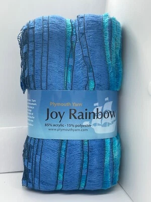 Пряжа Plymouth Joy Rainbow #12 Blues Turquoise Ladder Edge лента с оборками 100 г - Изображение 1 из 4
