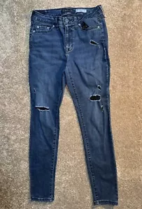 Jeans Aeropostale donna taglia 2 vita media alla caviglia jegging elasticizzato blu aero - Foto 1 di 4