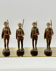 Juego De Colección Primera Guerra Mundial De 4 Composición ELASTOLIN Juguete De Marcha Soldado - Alemania - Imagen 1 de 4