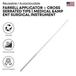 FARRELL Applicator Cross Serrated Tips Stainless Steel ENT Surgical Instruments - Picture 1 of 1