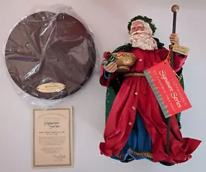 Vintage 1995 12" Clothtique Signature Serie ""Weihnachtsmann"" mit Ständer & COA - Bild 1 von 13