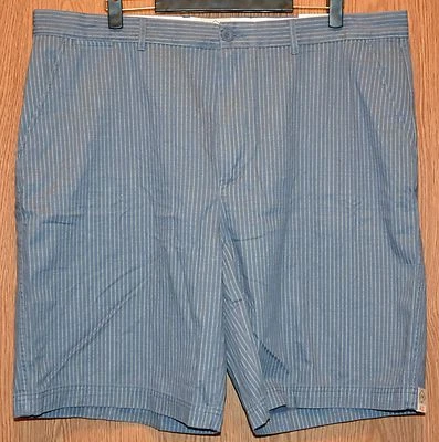 Mens Blue Striped St John's Bay Flat Front Shorts Size 42 NWT NEW - Image 1 of 2