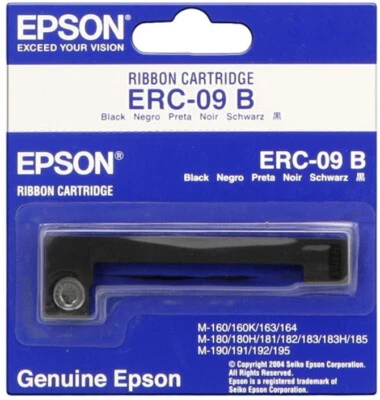 Epson ERC-09B Ribbon Cartridge C43S015354 For M-160 M-180 M-190 Printer /ERC 09 - Image 1 of 4