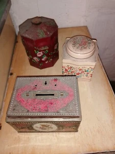 COFANETTI TIPO SPERLARI N.3 PEZZI SCATOLE LATTA VINTAGE ACCETTO PROPOSTE - Foto 1 di 21