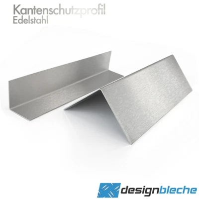 Edelstahl Winkel K240 V2A L-Winkel bis 3 Meter Kantenschutz Eckschutz Profil - Bild 1 von 4