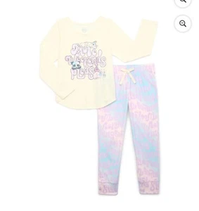 Wonder Nation Girls LS Unicorn Top with Jogger Pants, 2-Pc PJs NWT XS - Picture 1 of 3