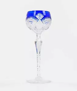 Saint Louis Römer vidrio azul pulido burbuja de aire Francia defectuoso - Imagen 1 de 11