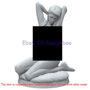 Sexy Elfo Mujer Impresión 3D Modelo Kit Figura Sin Pintar Sin Montar 15 cm GK Sentado - Imagen 1 de 5