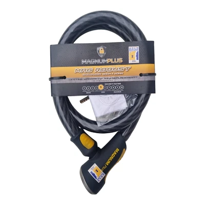 Magnum Plus Mag Robusto Resistente Cable Bobina Bloqueo Bicicleta 90 cm X 20 mm Foto 1 de 4
