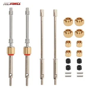 #45 Steel Extended 6mm Front CVD Driveshaft and Rear Drive Shaft for Axial SCX24 - Picture 1 of 8