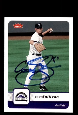 Signed Baseball Card Auto Cory Sullivan 2006 Fleer #325 Colorado Rockies - Image 1 of 2