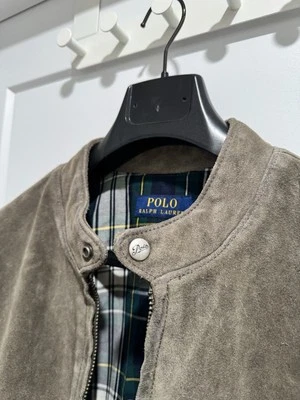 Vintage Men's Suede Cafe Racer Jacket by Ralph Lauren - Grey - Image 1 of 4