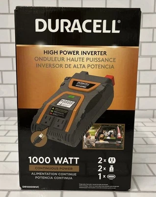 DURACELL HIGH POWER INVERTER 1000 WATT #1567291 *BRAND NEW *SEALED - Image 1 of 4