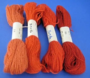 Lote de 4 madejas de hilo de tapiz de lana Appleton Bros coral #863 #864 #865 #866 - Imagen 1 de 3