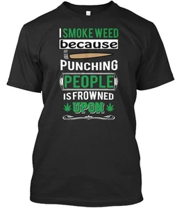 I Smoke Weed T-Shirt Made in USA Größe S bis 5XL - Bild 1 von 1