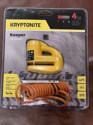 Kryptonite 000884 Keeper 5s Yellow Disc Lock - New In Sealed Package - Image 1 of 2