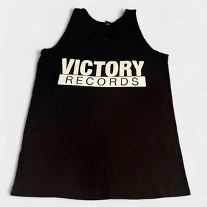 Victory Records Bulldog Logo Men’s Vintage Tank Top Medium Black NWOT - Picture 1 of 6