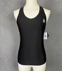 Volcom Juniors' Simply Core Racerback Tankini Top SPF 50 Black Small NWT's. - Picture 1 of 13