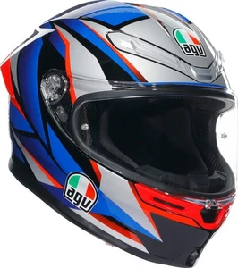 AGV K6 S Slashcut Helmet XL Blue Silver Red Full Face Unisex 2118395002015XL - Picture 1 of 5