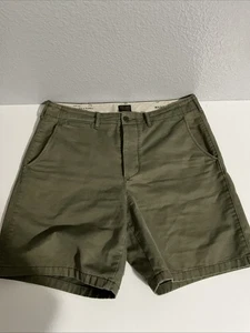 Wallace & Barnes Men’s Cotton Field Shorts Army Green Size 32 - Picture 1 of 10