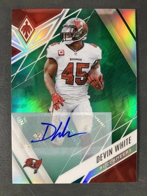 Devin White /10 Green Autograph 2022 Panini Phoenix Buccaneers Raiders RARE SSP - Image 1 of 2