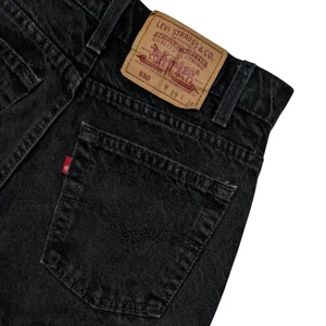 Vintage 90s Levis 550 Relaxed Black Denim Jeans Herren 29x34 (27x33) USA 1993 Grunge - Bild 1 von 11