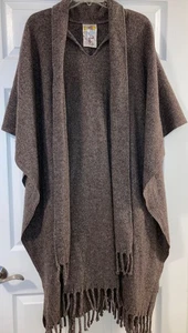 Rare Vintage Herter’s Indian Hand Woven Mountain Sheep Wool Poncho Fringe - Bild 1 von 7
