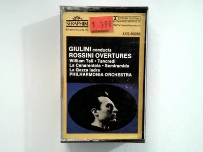 GIULINI conducts ROSSINI OVERTURES Cassette 1982 Seraphim Dolby System New - Image 1 of 2