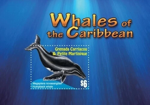 Granadinas - 2010 - Sello de Ballenas del Caribe - S/S - MNH Foto 1 de 1