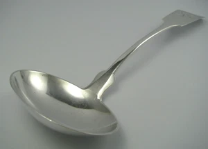 LARGE COIN SILVER LADLE GRAVY SERVING J N B.McFadden & Co Pittsburg 1840 Mono AG - Picture 1 of 13