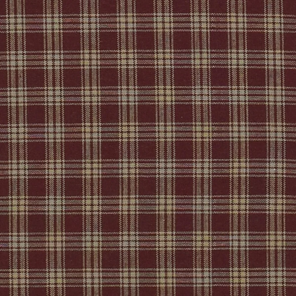 Conjunto de 6 panos de prato de vinho Sturbridge fazenda campo vinho bronzeado xadrez parque de algodão - Imagem 1 de 1