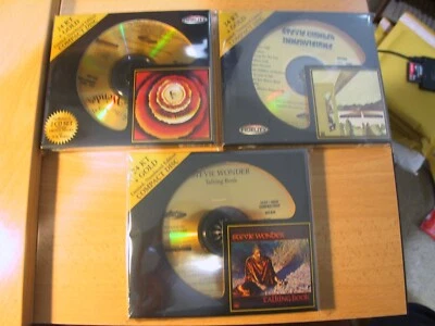 (3) 24K Gold CDs Stevie Wonder Key of Life Innervisions Talking Book Sealed - Image 1 of 4