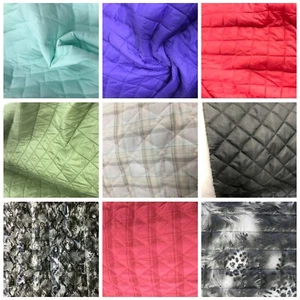 CLEARANCE QUILTED FABRIC Jackets Material Dress Clothing Upholstery Pets 145CM - Picture 1 of 26