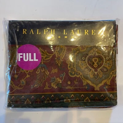 Ralph Lauren Equestrian Paisley TOP Flat Sheet  Full Double - NEW - Image 1 of 3