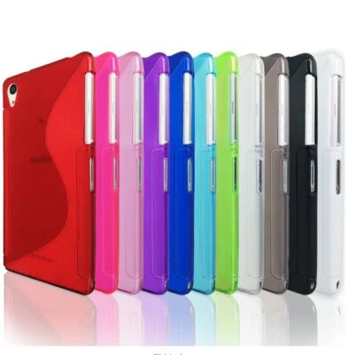 S Curve Gel Case Ultra Slim TPU Soft Thin Cover for SONY Xperia M4 Aqua - image 1 of 4