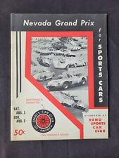 1958 Sports Car Club of America (SCCA) Nevada Grand Prix programme de voitures de sport