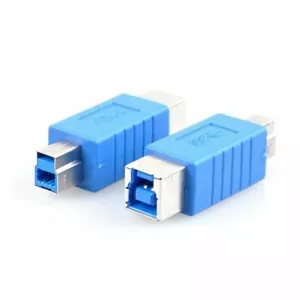 USB-B 3.0 male to Female Plug Connector Converter Adapter Standard Blue  - Picture 1 of 3