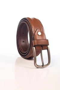 Cinturón Braga de cuero artesanal y cosido a mano para hombre - cuero duradero - Imagen 1 de 5