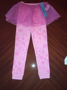 Disney Official Leggings W Detachable Tutu Pink Size 10 NWOT Cinderella - Picture 1 of 7