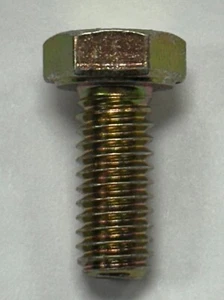 9/16-12 x 1" USS GRADE 8 HEX HEAD CAP SCREW, YELLOW ZINC PLATED (10/PK) - Picture 1 of 3