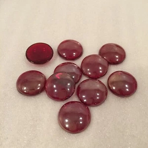AN961 20mm Rubin AB runde Glas Cabochons, unfoliert (10) - Bild 1 von 1