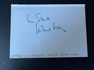 SUE JOHNSTON - ROYLE FAMILY / DOWNTON ACTRESS - SIGNED ALBUM PAGE - Picture 1 of 1