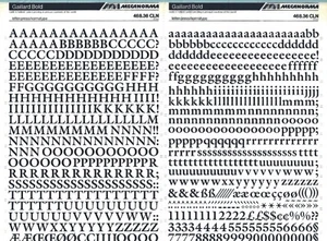MECANORMA Transfers Lettering A3 468.36 CLN #387 GAILLARD BOLD 10mm - Picture 1 of 2