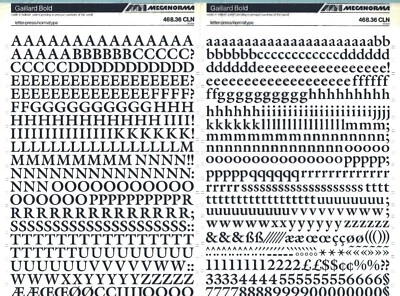 Letras de transferencias MECANORMA A3 468,36 CLN #387 GAILLARD BOLD 10 mm Foto 1 de 2